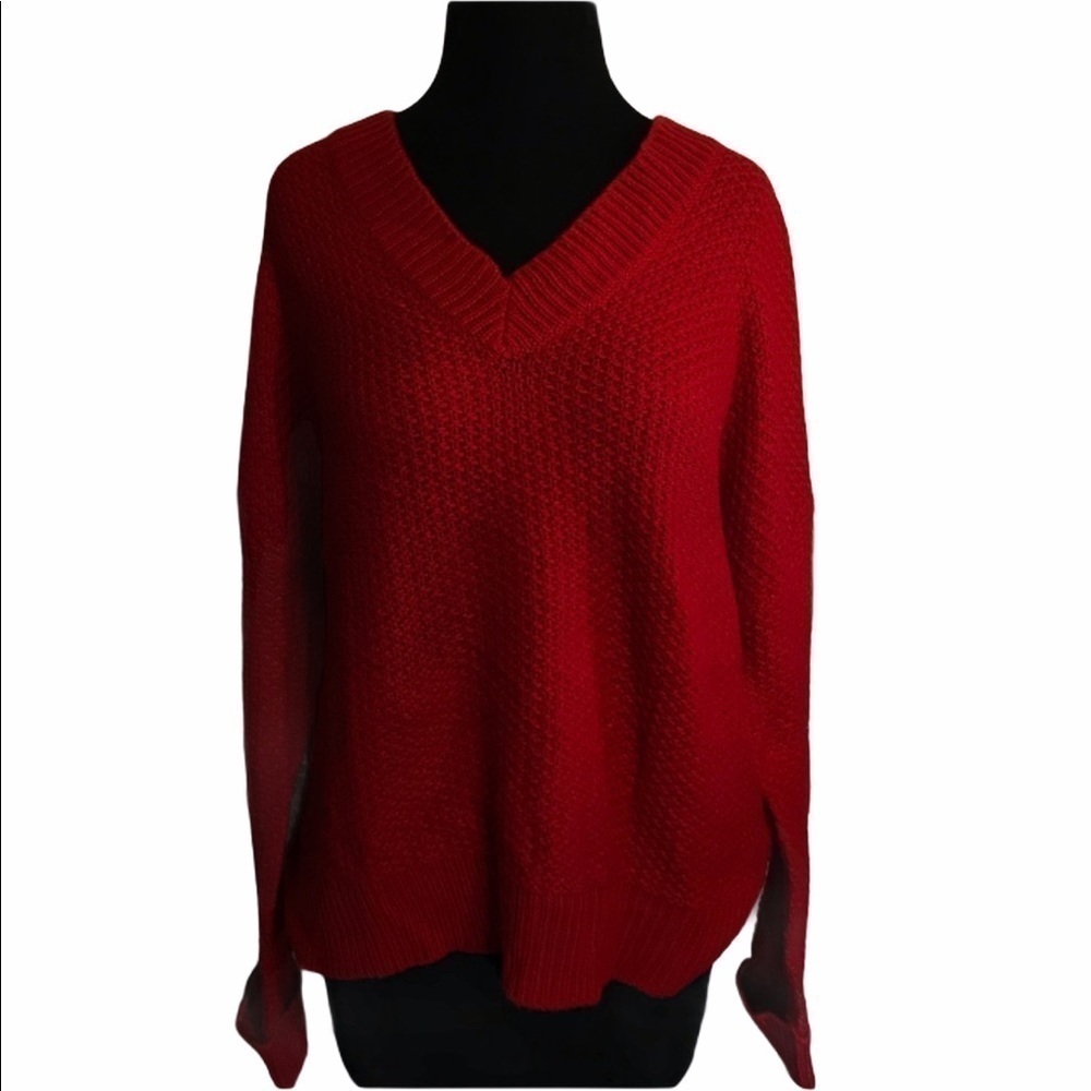 New Zara Knit Womens Sweater Medium angora Orange